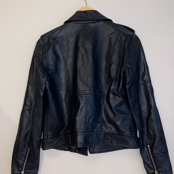 B.YOUNG Vegan Leather Jacket Size 36 (small) - Picture 3 of 4